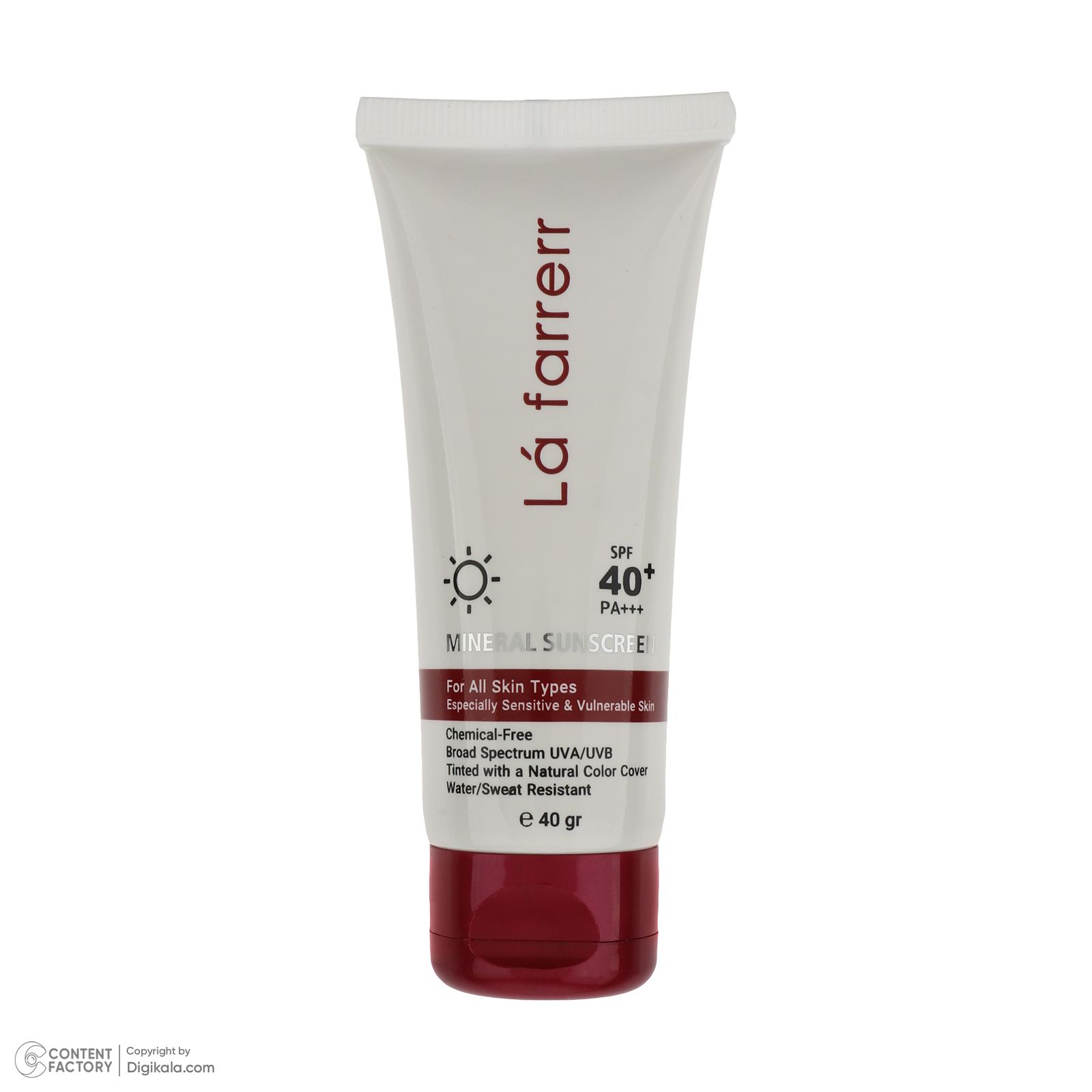 کرم ضد آفتاب رنگی لافارر SPF 40 مدل مینرال حاوی محافظ UVA و UVB و PA+++ ‌مناسب انواع پوست حجم 40 میلی‌لیتر -  - 3