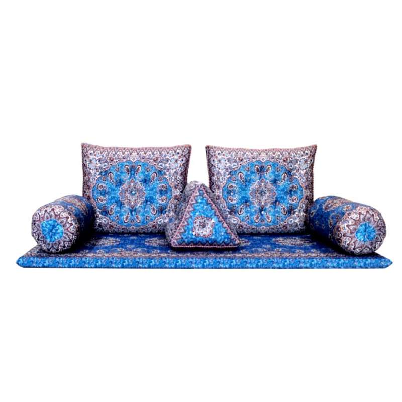 ست 6 تکه پشتی ترمه مدل سنتی طرح سالار کد 90800