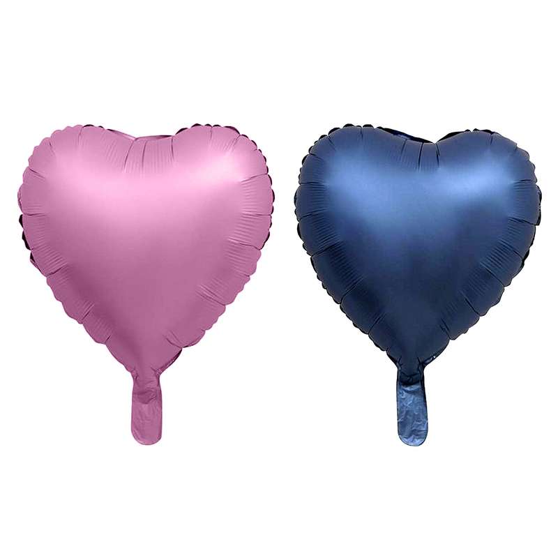 بادکنک فویلی طرح قلبی مدل chrome شماره pv001 مجموعه دو عددی 