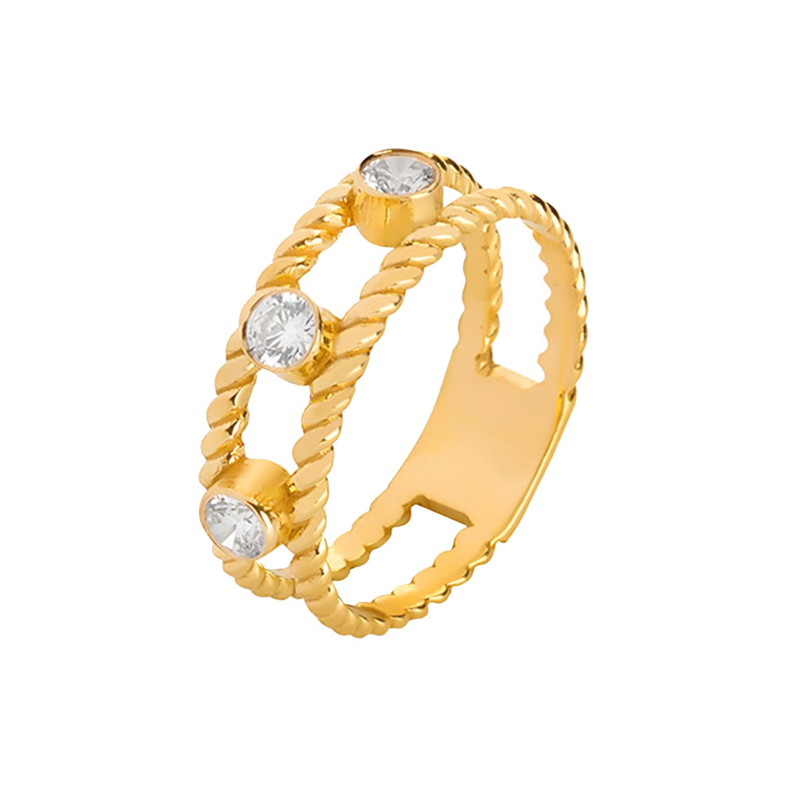 انگشتر طلا 18 عیار زنانه کیا گالری مدل AR517 - - 2