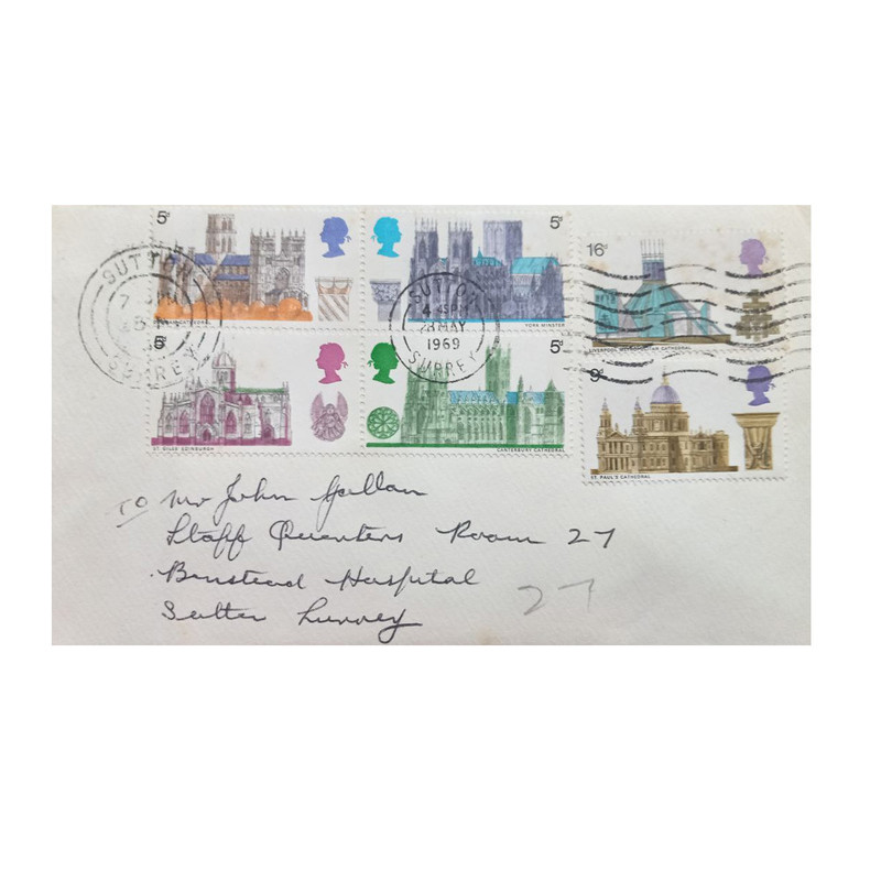 تمبر یادگاری مدل پاکت مهر روز انگلستان مجموعه 6 عددی