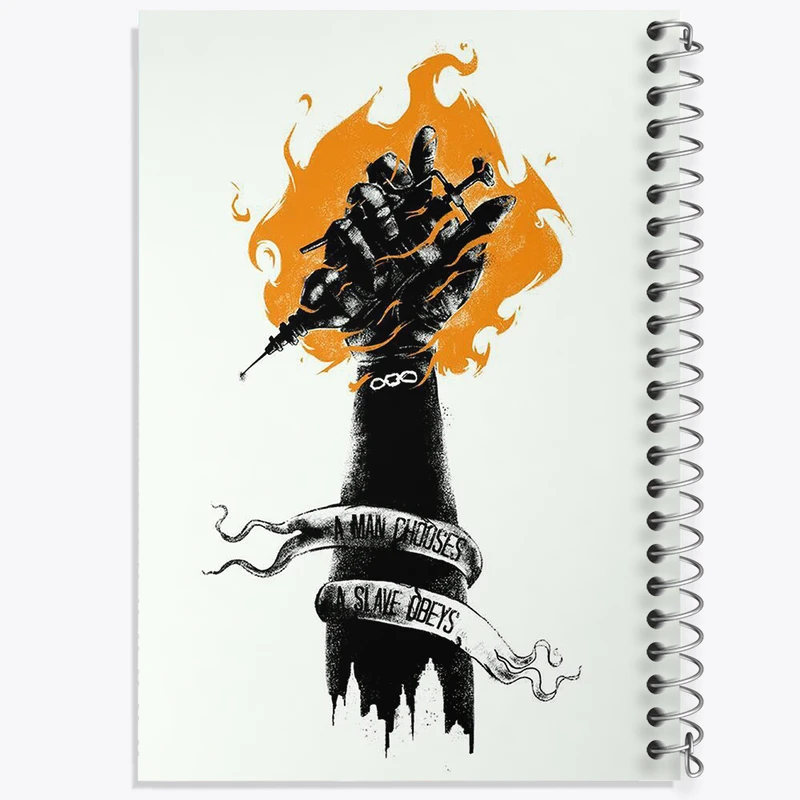 دفتر ژورنال نویسی 50 برگ خندالو مدل نقطه ای طرح بازی بایوشاک (Bioshock) کد 31344