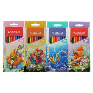 مداد رنگی 12 رنگ کسری بسته 4 عددی