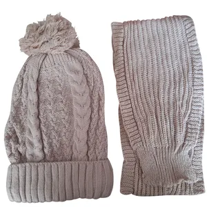 ست کلاه و شال گردن بافتنی زنانه  کد 39
