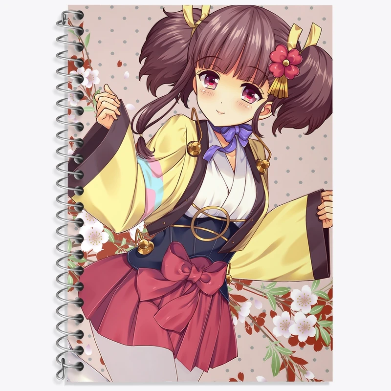 دفتر زبان 50 برگ خندالو مدل سه خط طرح مومی انیمه کابانری (Kabaneri) کد 35983