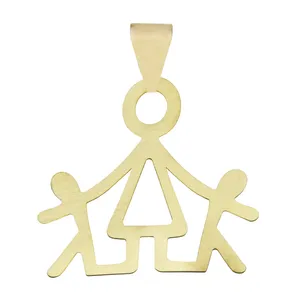 آویز گردنبند طلا 18 عیار زنانه مدل آدمک  P636