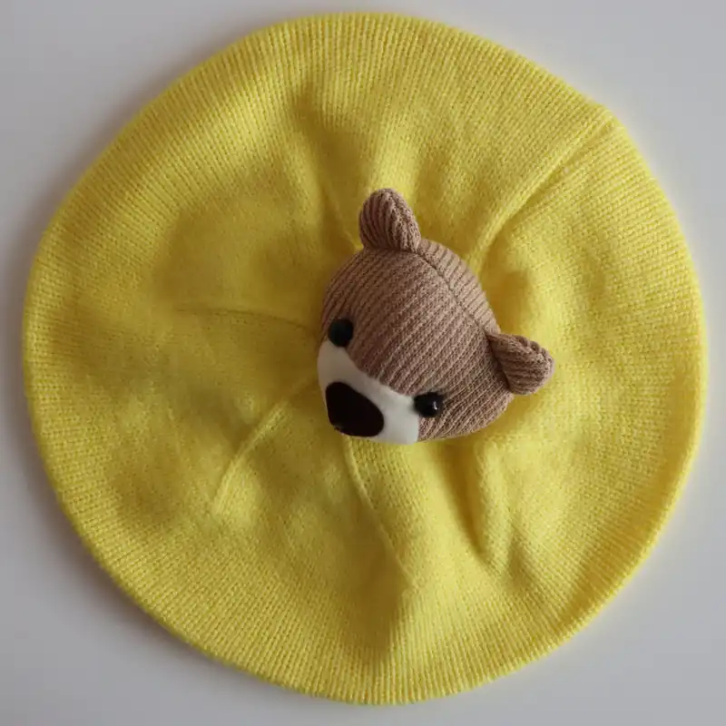 کلاه برت بچگانه مدل خرسی کد 22