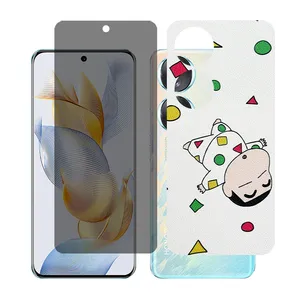 Glass together model privacy screen protector suitable for Honor 70 mobile phone with back cover sticker