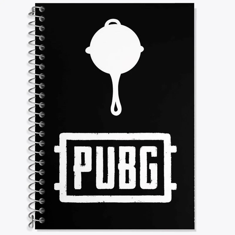 دفتر زبان 50 برگ خندالو مدل دو خط طرح بازی پابجی PUBG کد 3802