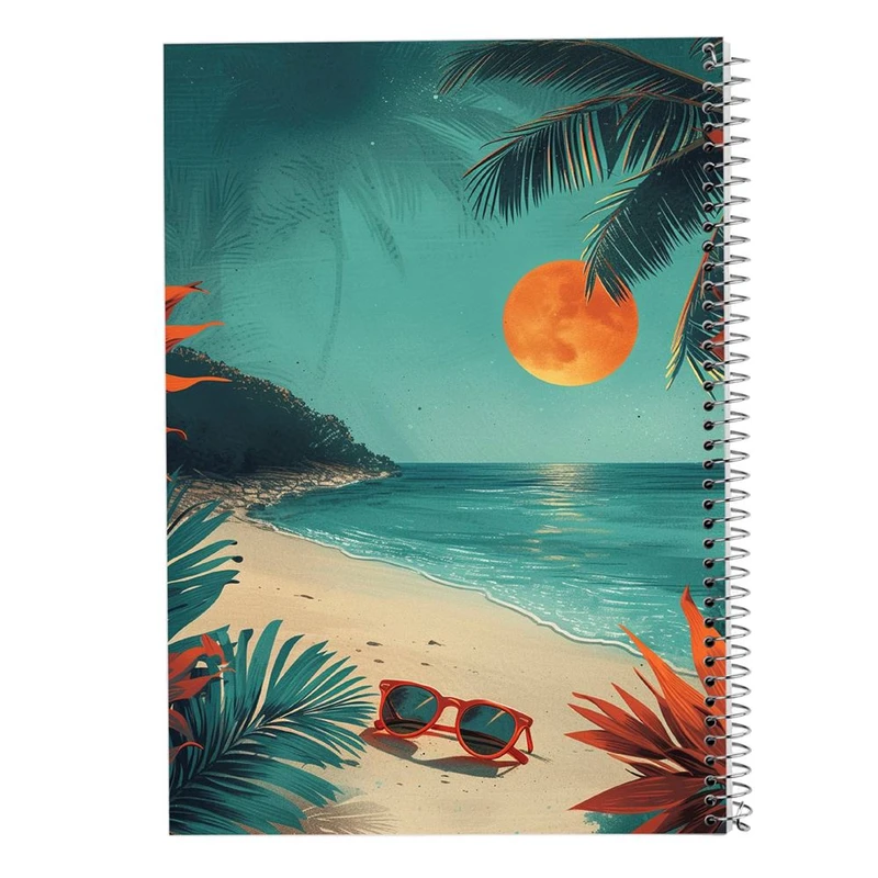 دفتر شطرنجی 50 برگ مدوپد طرح درخت نخل کد DF15226