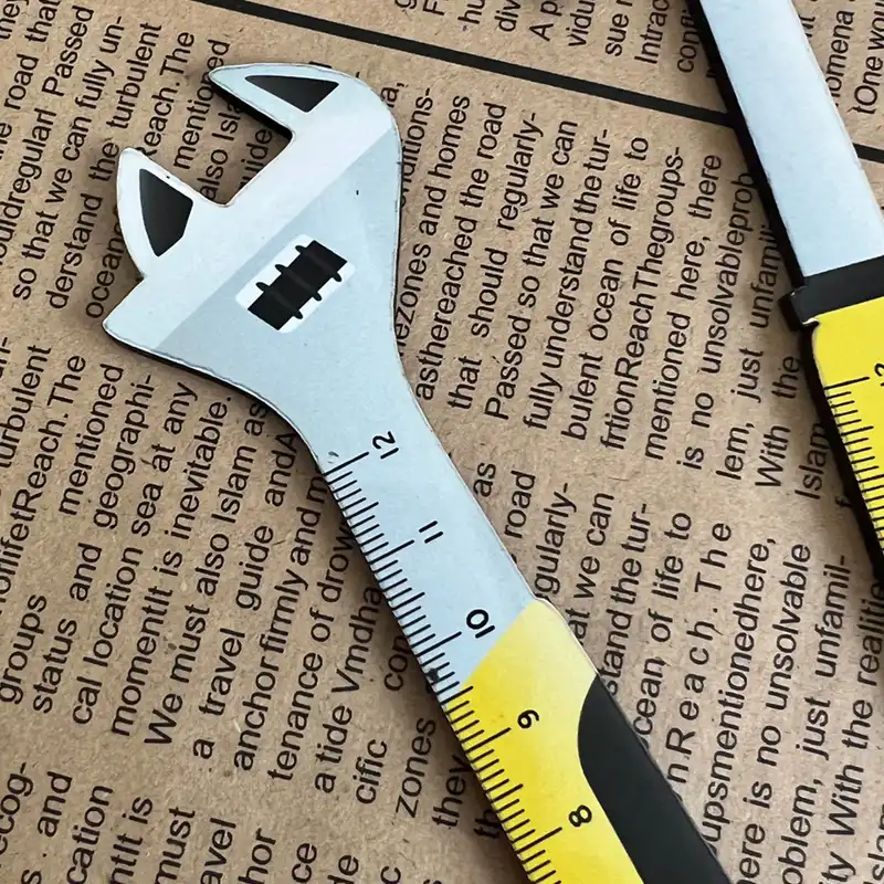 خط کش 12 سانتی متری طرح ابزار آچار و اره مجموعه 3 عددی