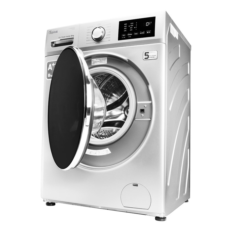 ماشین لباسشویی اتوماتیک جی پلاس مدل GWM-M822W ظرفیت 8 کیلوگرم
