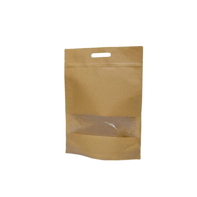 پاکت زیپ دار مدل کرافت پنجره دار ایستاده زیپ دار کد 4030 بسته 24 عددی