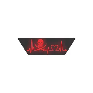 آرم شیشه عقب خودرو طرح ضربان قلب اسکلت  مدل LED R چراغدار
