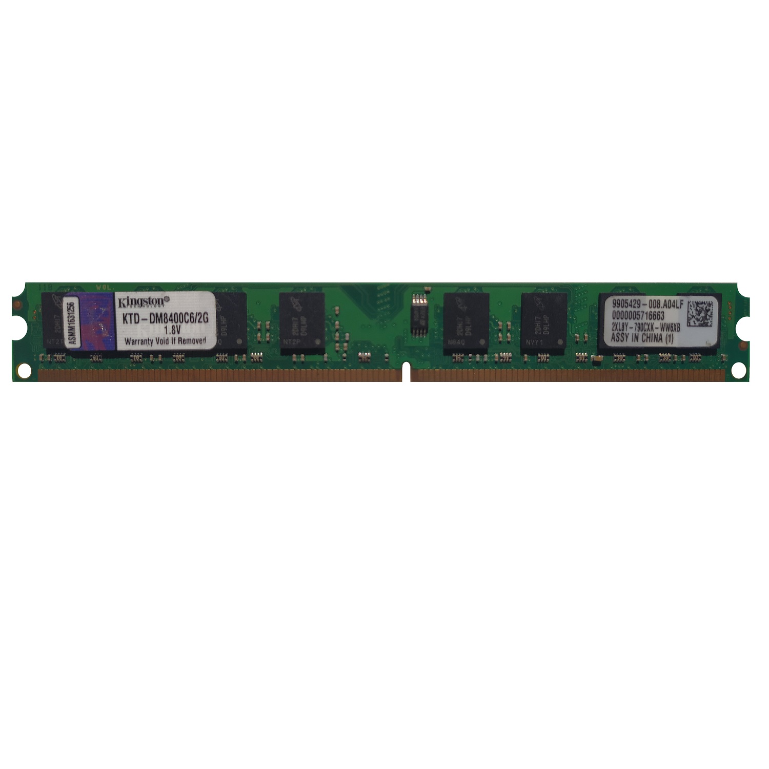 رم دسکتاپ DDR2 تک کاناله 667 مگاهرتز CL6 کینگستون مدل KTD-DM8400C6/2G ظرفیت 2 گیگابایت