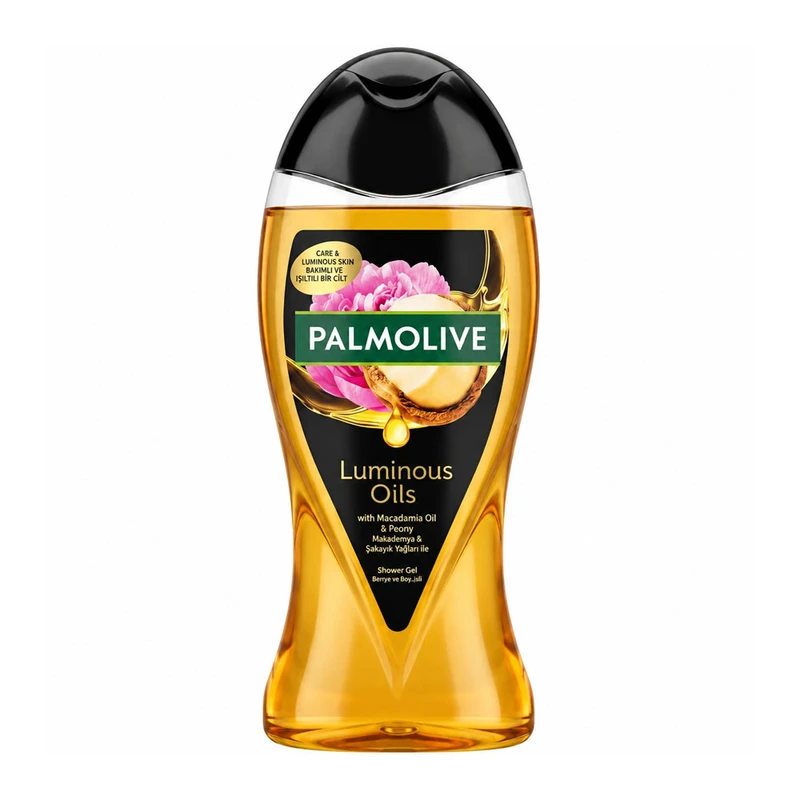 شامپو بدن پالمولیو مدل Luminous Oils با رایحه روغن ماکادمیا مناسب برای پوست انواع پوست حجم 500 میلی‌لیتر