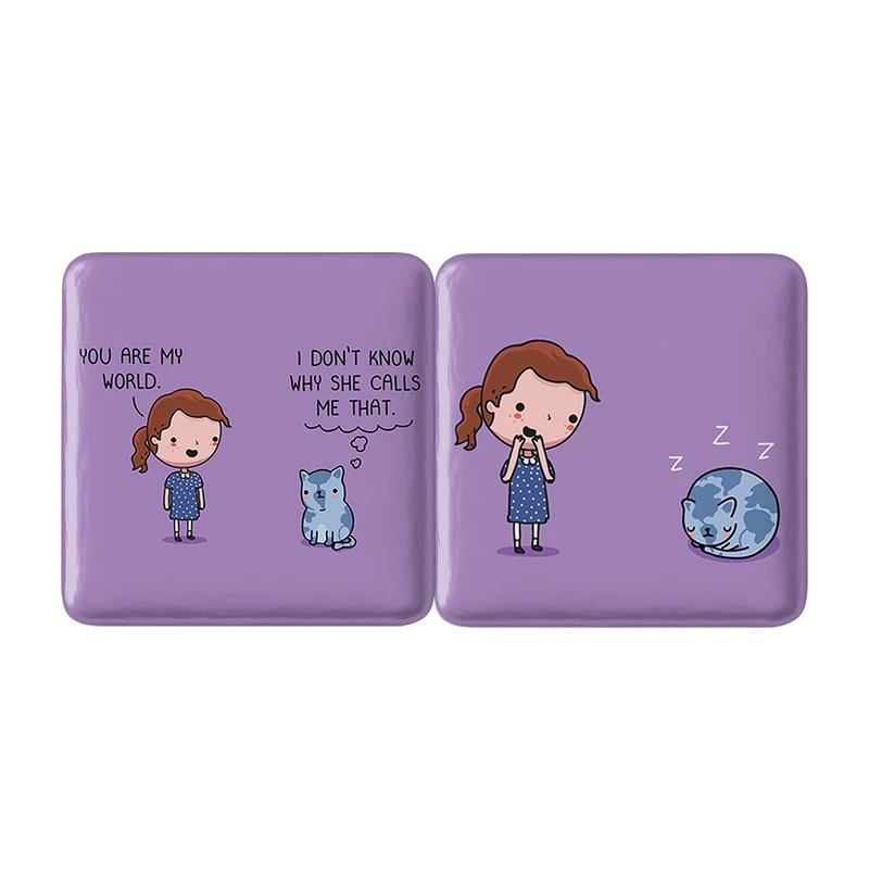 مگنت خندالو مدل گربه Cat کد A123 مجموعه 2 عددی