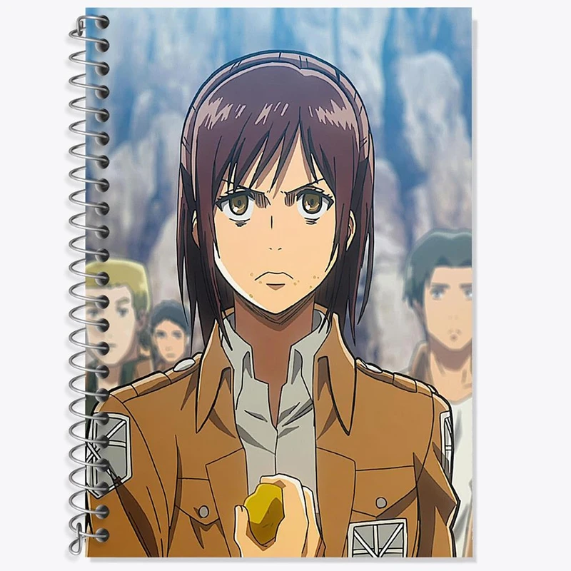 دفتر زبان 50 برگ خندالو مدل دو خط طرح ساشا براوس انیمه اتک آن تایتان Attack on Titan کد 10964