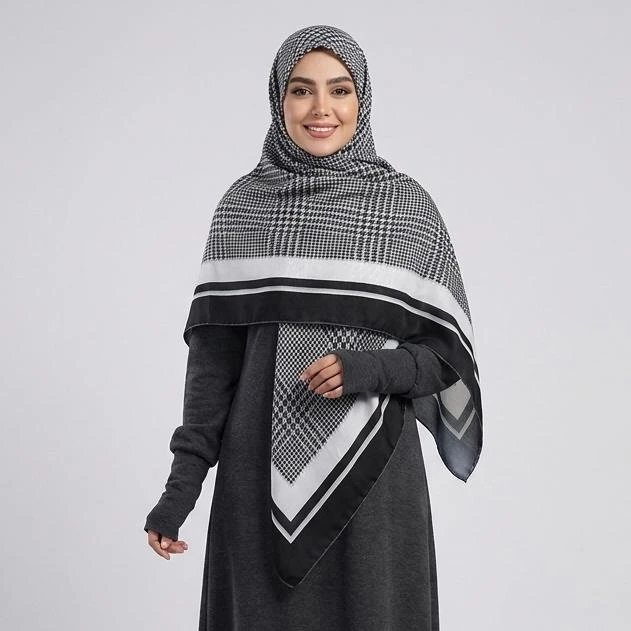 روسری زنانه مدل نخی چهارفصل قواره بزرگ کد 1769