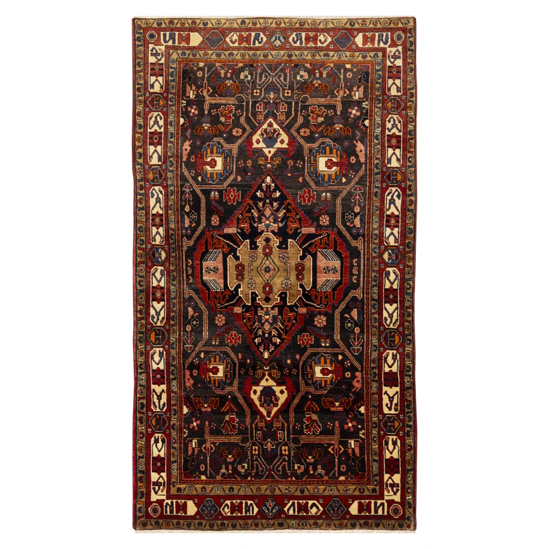 فرش دستبافت چهارونیم متری طرح نقشه نهاوند کد 11.44.6409