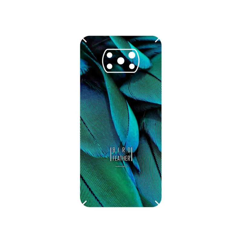 برچسب پوششی ماهوت مدل Green Feather مناسب برای گوشی موبایل شیائومی Poco X3 Pro