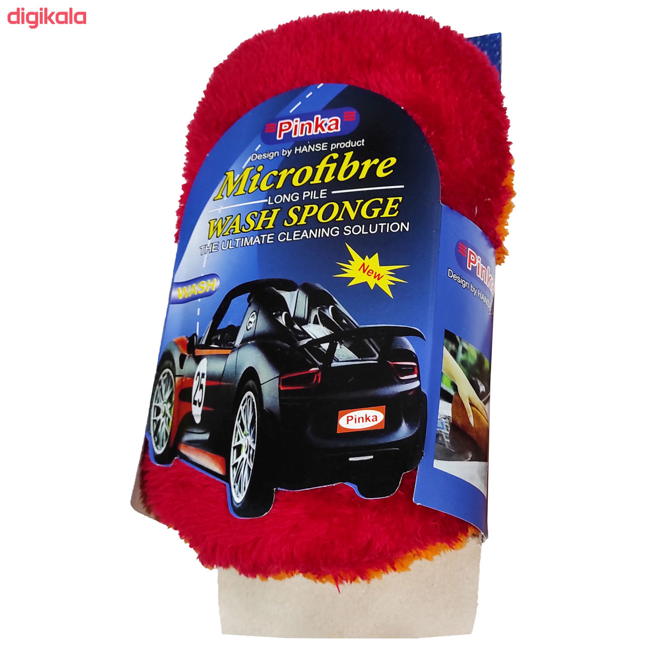 اسفنج میکروفایبر نظافت خودرو پینکا مدل مخملی