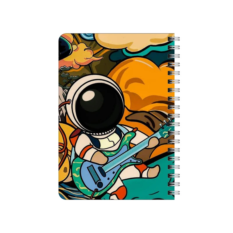 دفترچه یادداشت بامبیلیپ مدل چوبی طرح فضانورد گیتاریست کد 4180524
