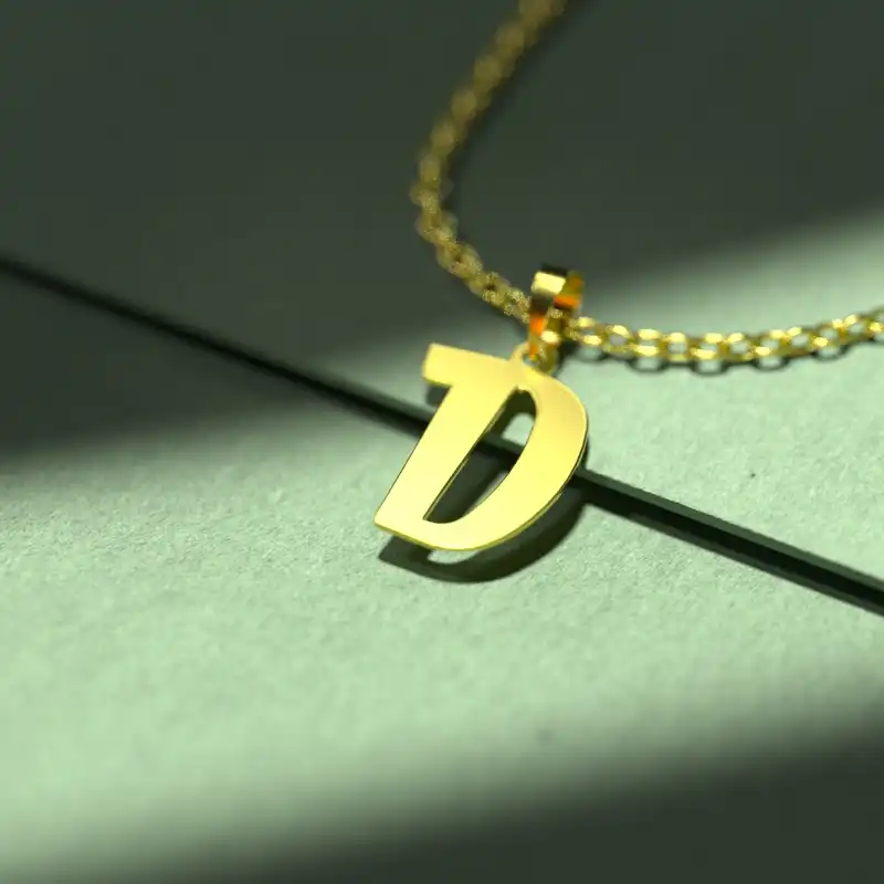 گردنبند طلا 18 عیار زنانه مدوپد مدل حرف D کد H3-1-1004