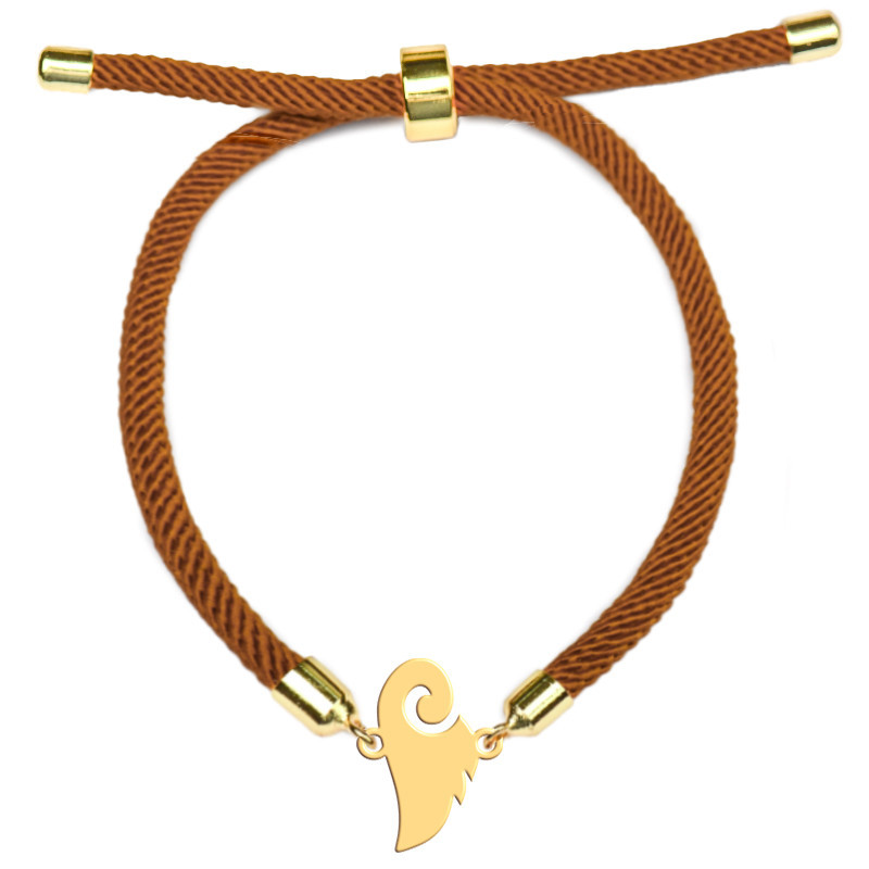 دستبند طلا 18 عیار دخترانه وی وی گلد گالری مدل بال پرنده کد S2184