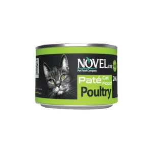 کنسرو غذای گربه نوول مدل poultry وزن 200 گرم