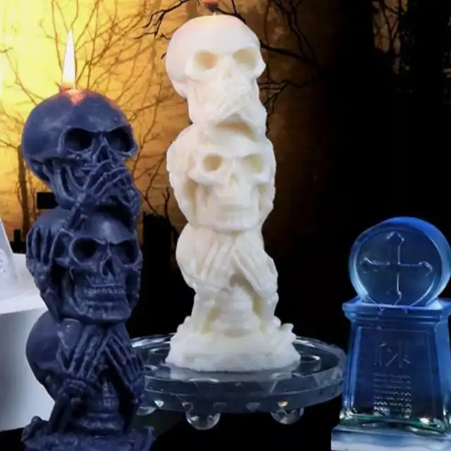 قالب شمع مدل سیلیکونی جمجمه