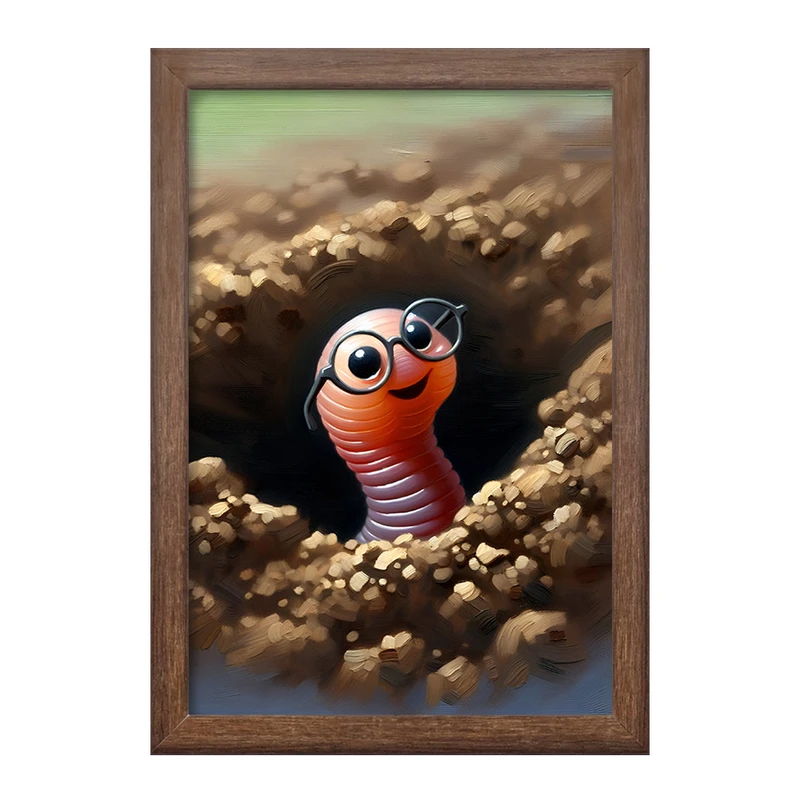 تابلو خندالو طرح کرم کیوت کد F5525