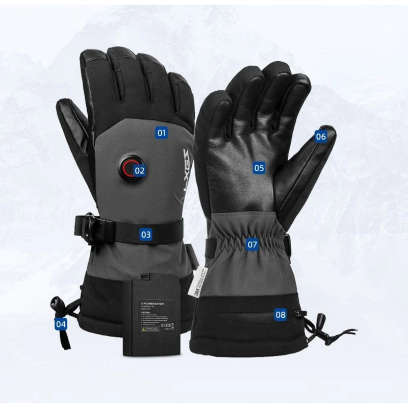 عکس شماره 6 : دستکش اسکی مدل گورتکس المنت دار sk38