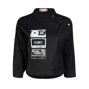 بلوز آستین سه ربع زنانه تولیکا مدل 2029 رنگ مشکی