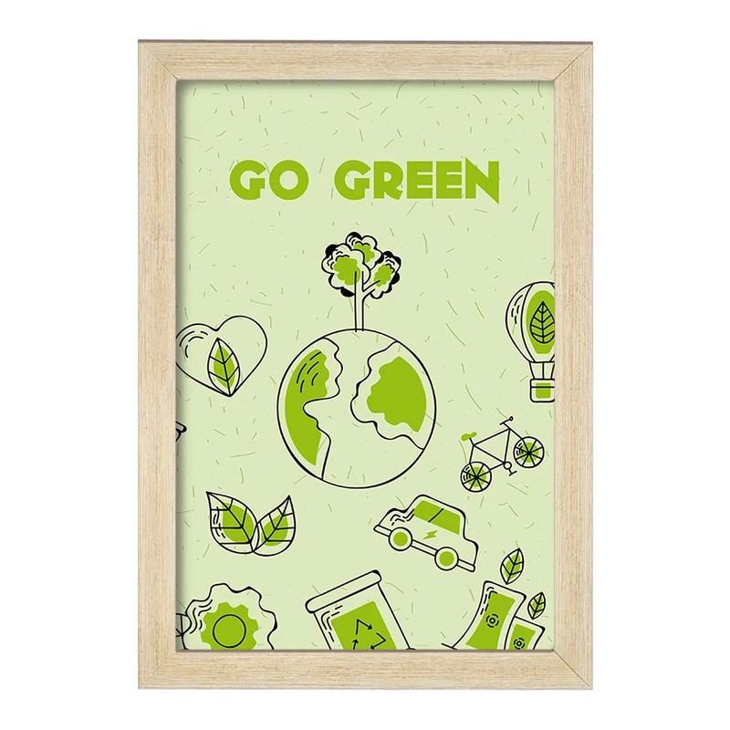 تابلو خندالو مدل Go Green کد F1759