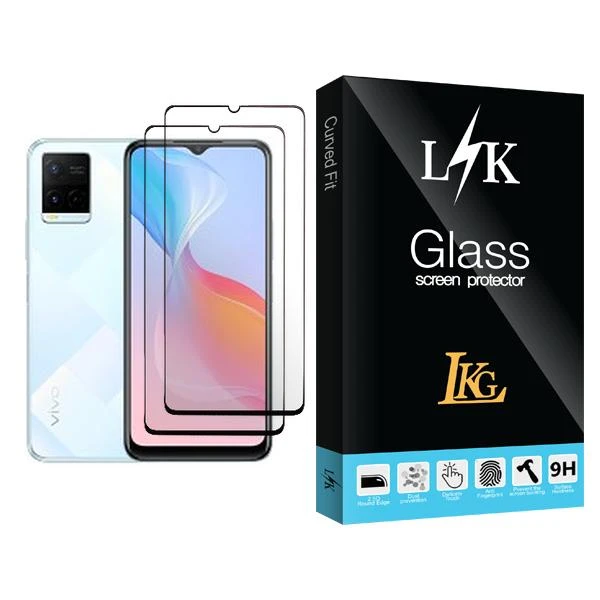 محافظ صفحه نمایش سرامیکی ال کا جی مدل LK Glass2 مناسب برای گوشی موبایل ویوو Y21 بسته دو عددی