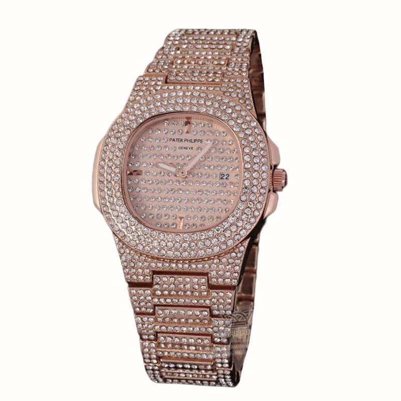 ساعت مچی عقربهای مردانه مدل فول نگین قفل مخفی کد 2 ساعت مچی عقربهای مردانه مدل فول نگین قفل مخفی کد 2