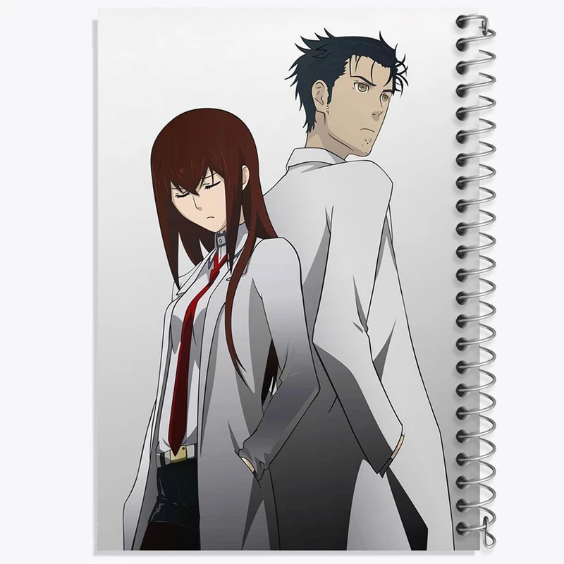 دفتر شطرنجی 50 برگ خندالو طرح رینتارو و کوریسو ماکیسه انیمه اشتاینز گیت کد 17478