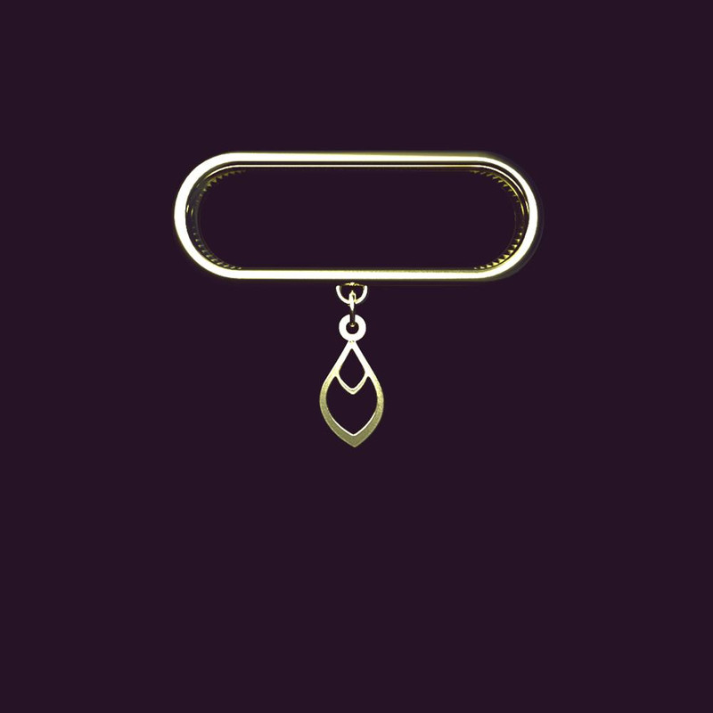 آویز ساعت طلا 18 عیار زنانه مدوپد مدل اشک کد SC1-1120