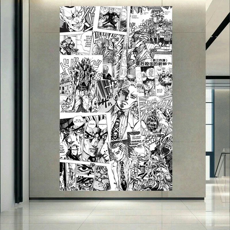 تابلو بوم طرح مخمل انیمه مدل Jjba part 4 کد AR50001