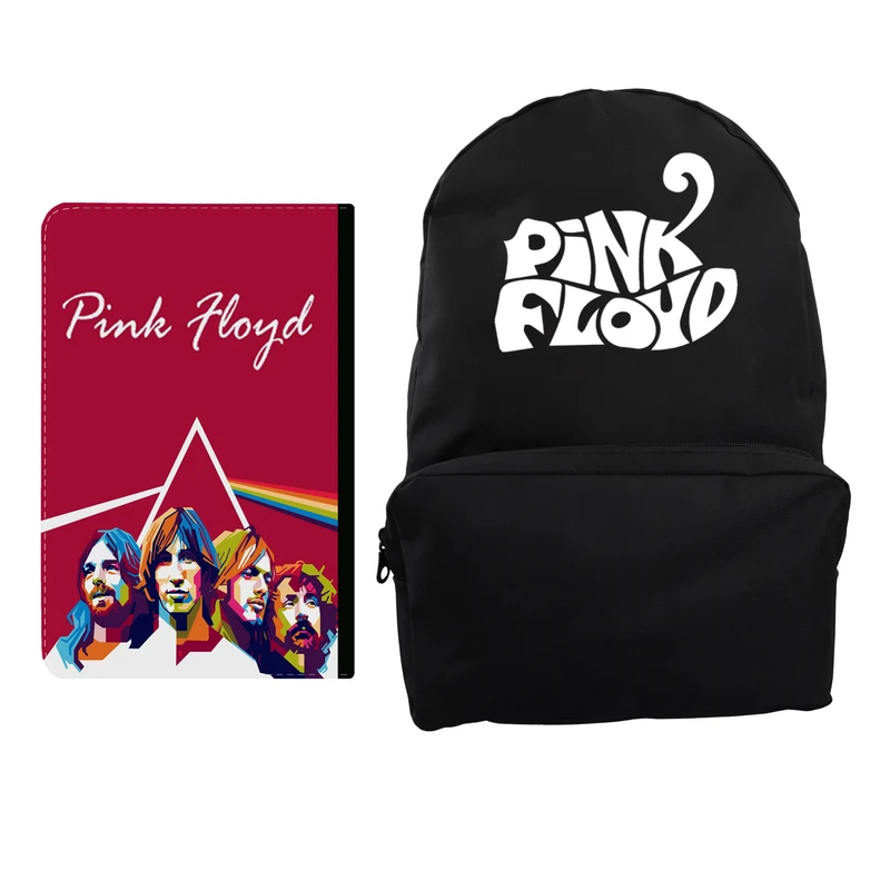 کوله پشتی مدل پینک فلویید کد KP-1006 به همراه کلاسور