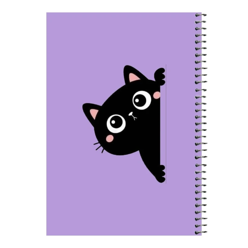 دفتر مشق 80 برگ اس جی مدل گربه سیاه   