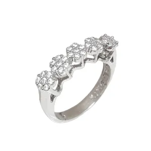 انگشتر نقره زنانه مدل فلاور  کد 136