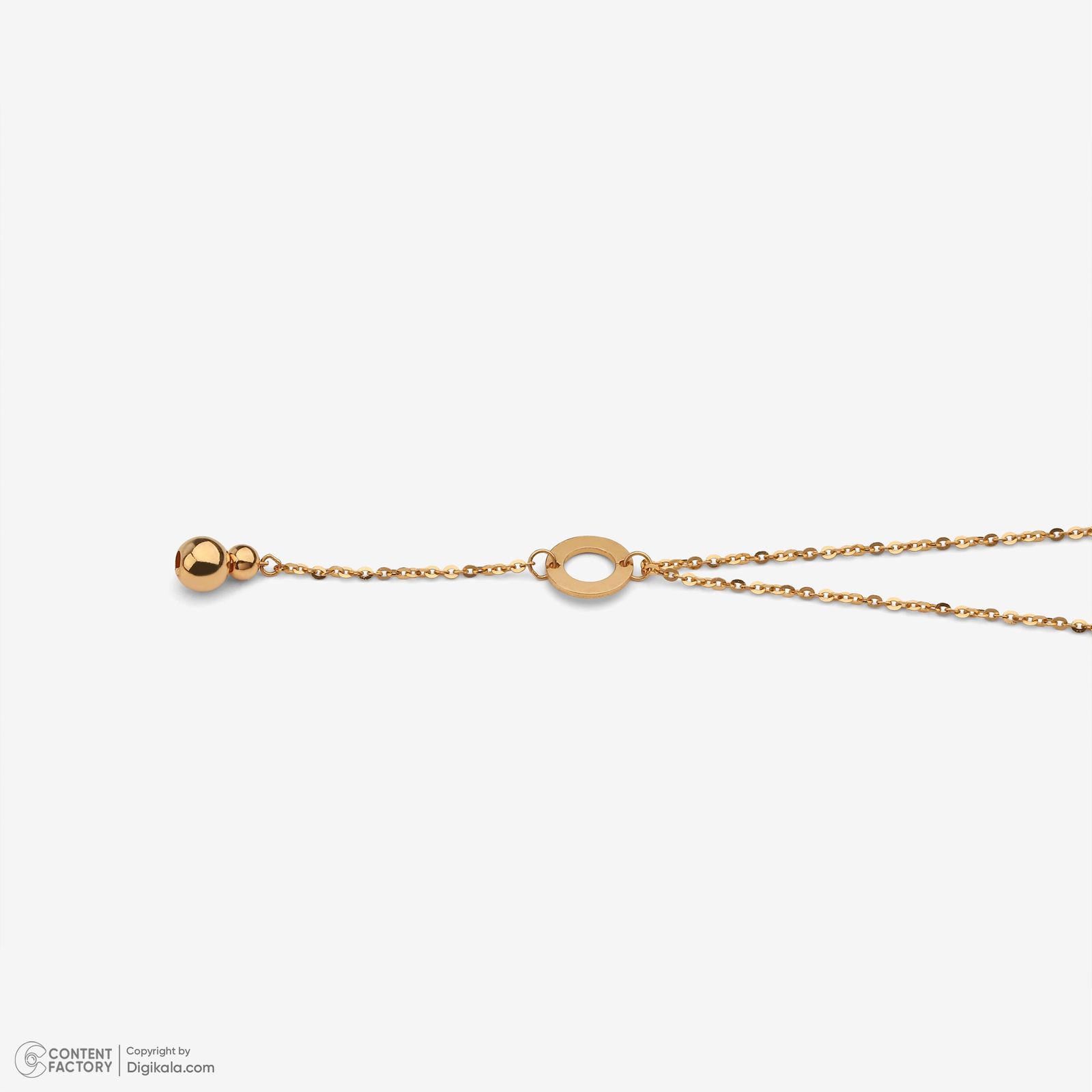 گردنبند طلا 18 عیار زنانه با زنجیر حلقهای (فلامینگو) وی گالری مدل NC2073 -  - 7