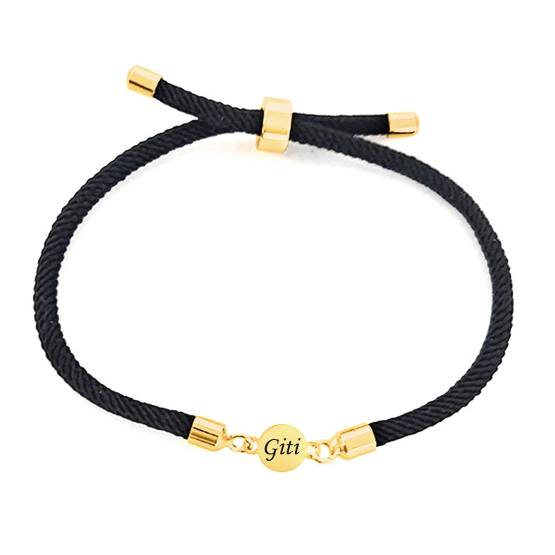 دستبند طلا 18 عیار زنانه الن نار مدل اسم گيتي ELN0131