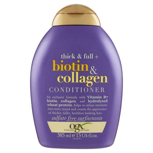 نرم کننده مو او جی ایکس مدل Biotin & Collagen حجم 385 میلی لیتر