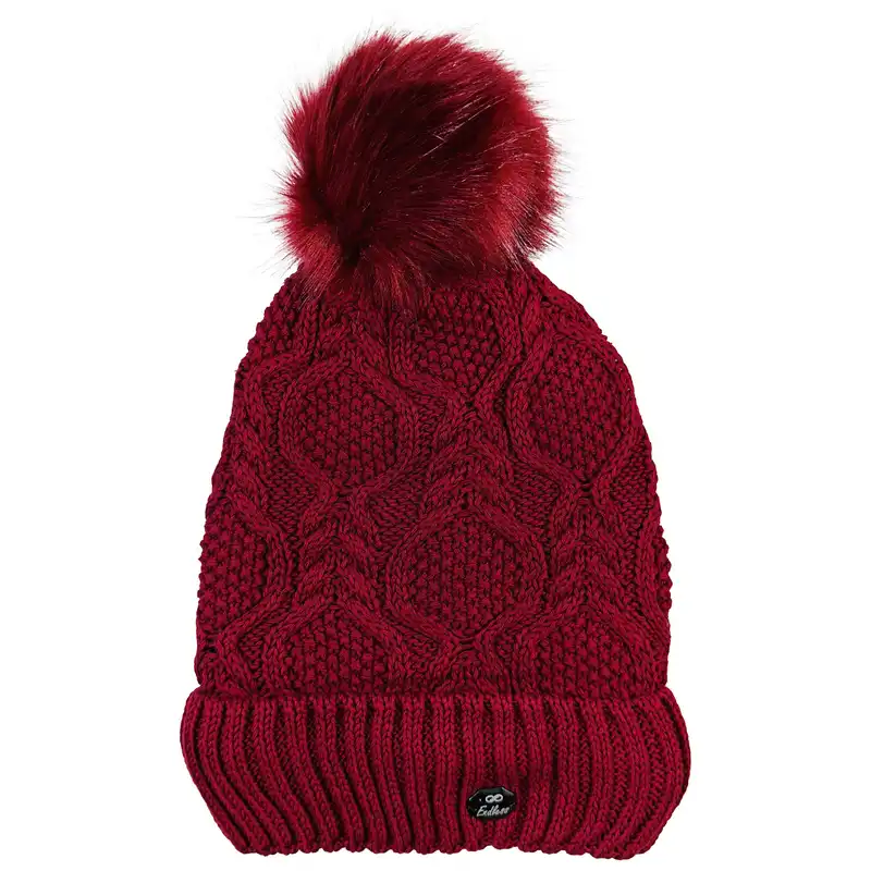 ست کلاه و شال گردن و دستکش بافتنی بچگانه اندلس مدل 65033 رنگ قرمز