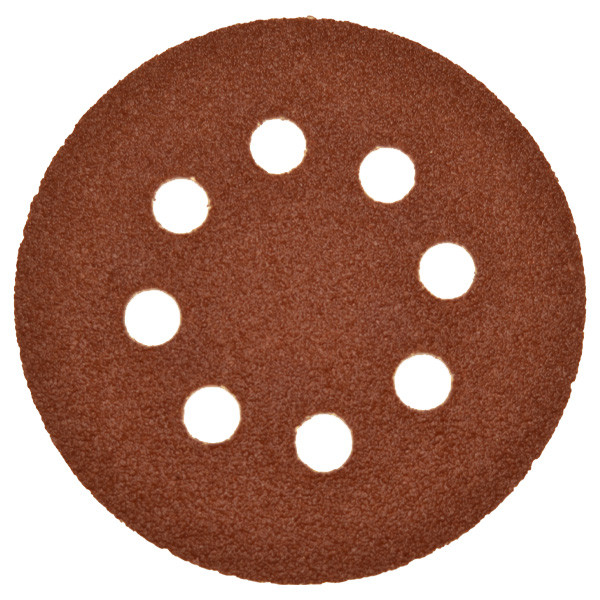 سنباده پشت کرکی ریزو مدل 125 میلیمتر 8 سوراخ P.80 بسته 10 عددی سنباده پشت کرکی ریزو مدل 125 میلیمتر 8 سوراخ P.80 بسته 10 عددی