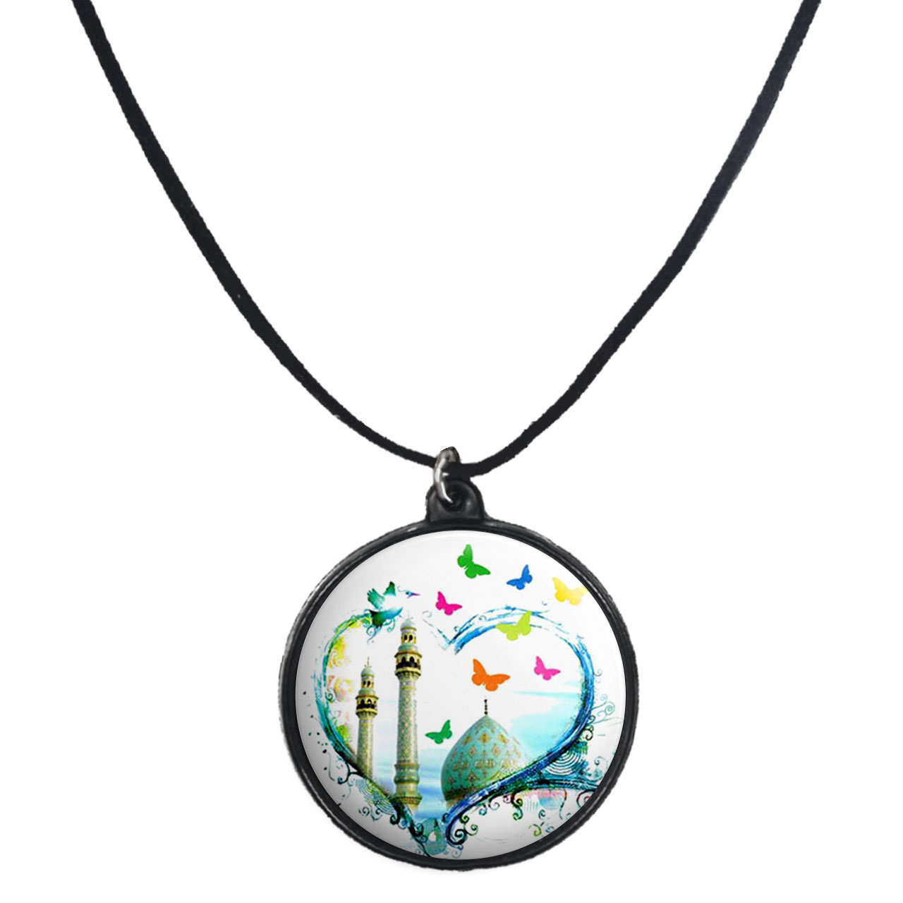 گردنبند پرمانه طرح امام زمان کد pmb.24216 مدل دو طرفه