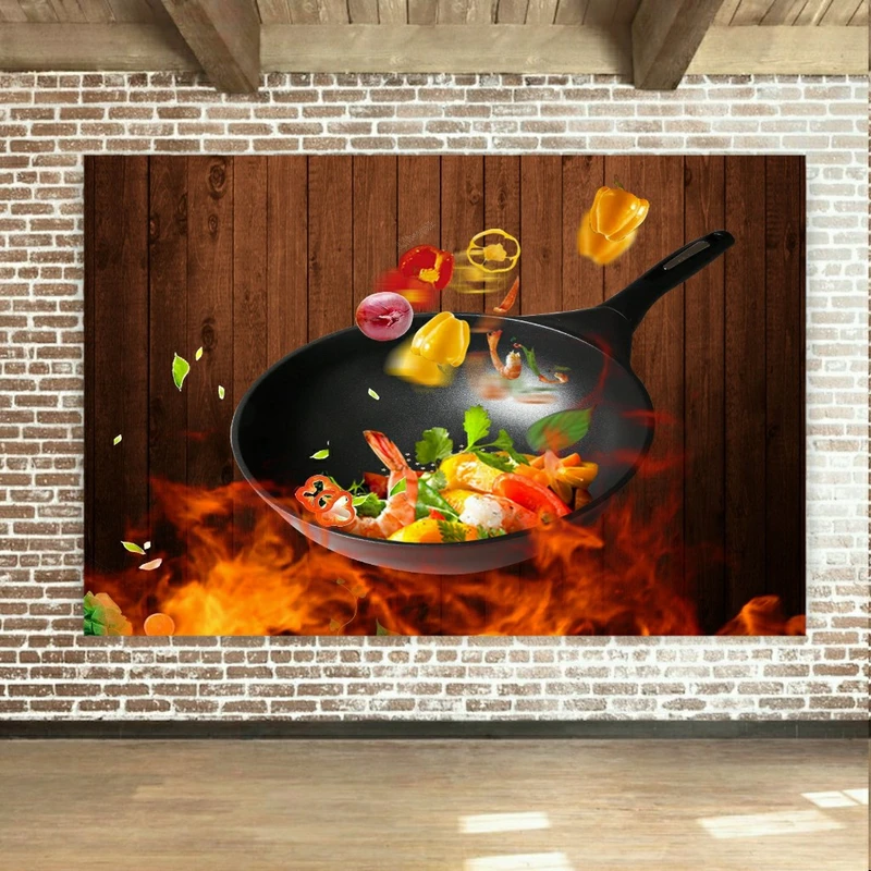 پوستر پارچه ای طرح فست فود مدل سبزیجات کد SDP5721